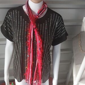 Stylish Red and Black Scarf
